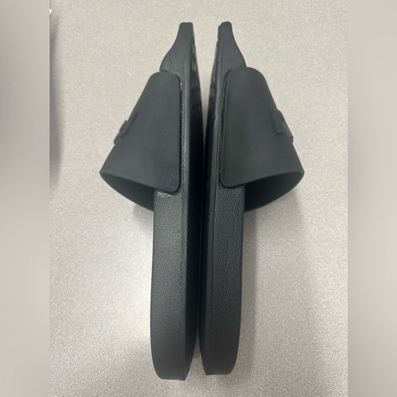 FUBU Men’s Athletic Sport Cushion Court Slide Sandals Black Size 13 - Picture 4 of 7